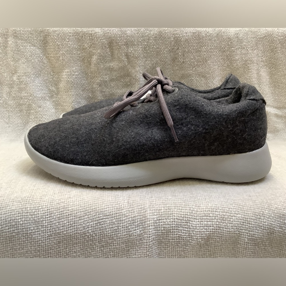 Time and Tru Gray Lace-Up Sneakers Shoes-Wool Like Fabric-Memory Foam-9M-NWT - Picture 2 of 14